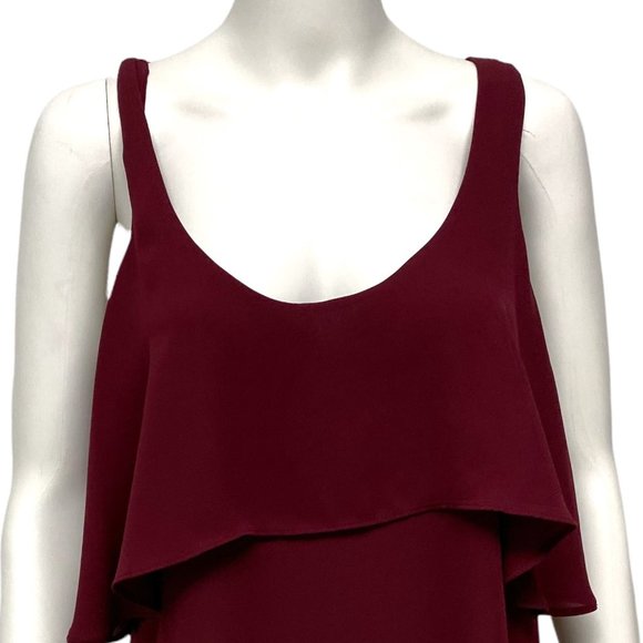 Forever 21 women's Top sleeveless open back burgundy size M - Picture 3 of 9